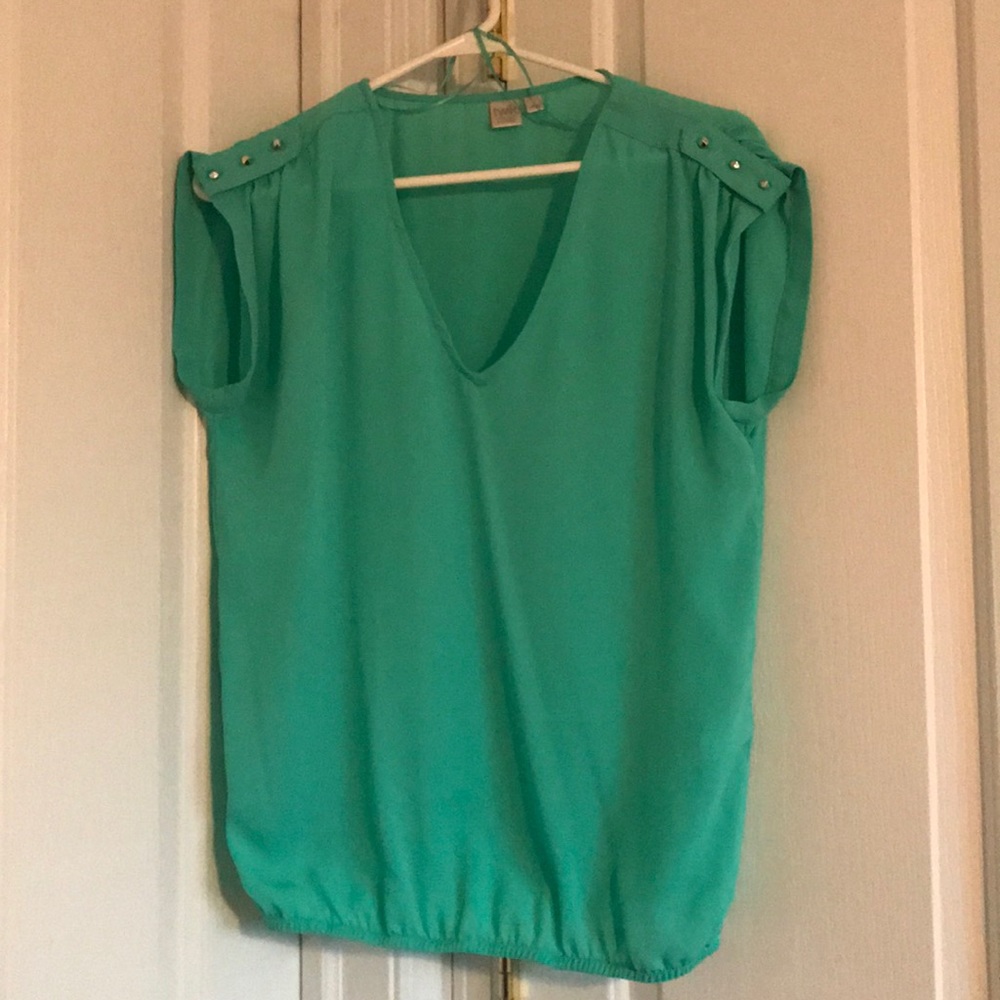 Twin brand - Mint blouse with shoulder detail